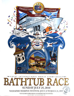 poster of Nanaimo Annual - World Championship Bathtub Races and Marine Festival - CLICK FOR ENLARGMENT