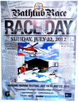 poster of Nanaimo Annual - World Championship Bathtub Races and Marine Festival - CLICK FOR ENLARGMENT