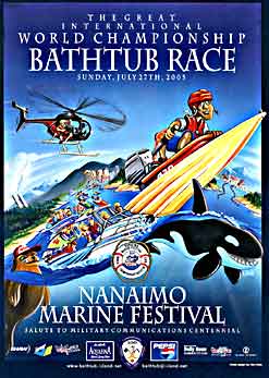 Poster - International World Champtionship BATHTUB RACE and Marine Festival in Nanaimo