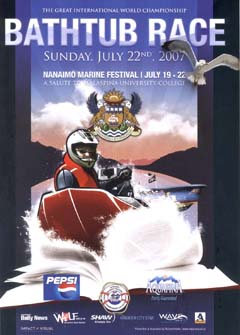 poster of Nanaimo Annual - World Championship Bathtub Races and Marine Festival - CLICK FOR ENLARGMENT